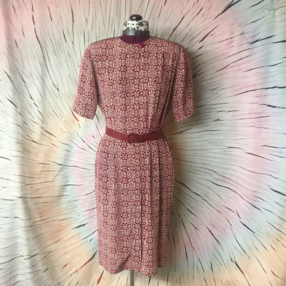 Vintage red & white dress